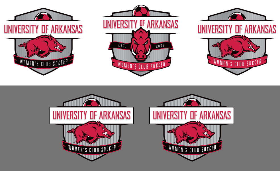university of arkansas club soccer crest designs