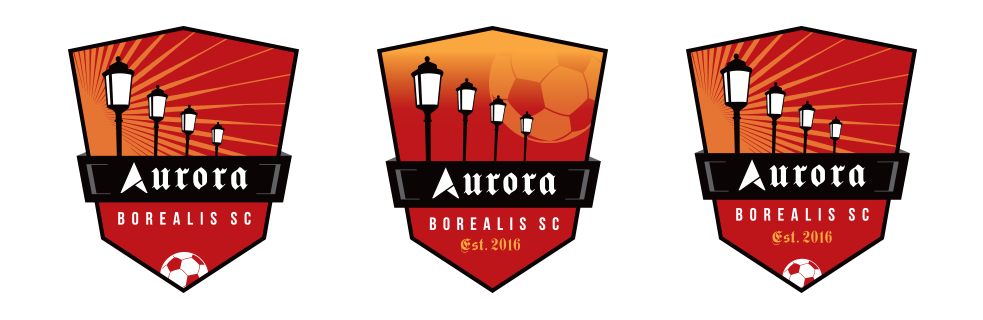 aurora borealis soccer logo designs