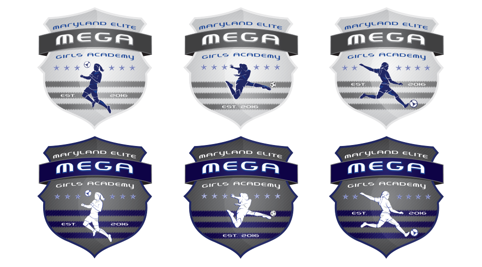 mega soccer academy logo designs