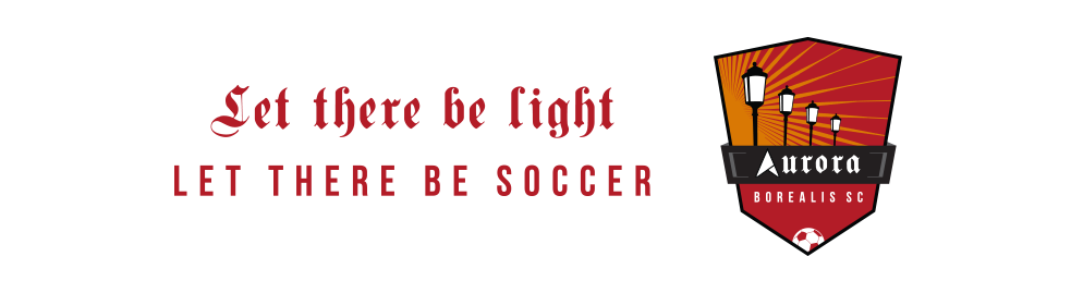 aurora soccer branding design