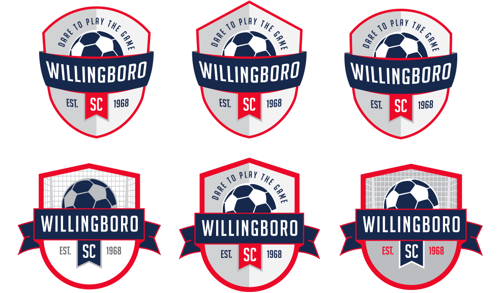 willingboro soccer club crest design options
