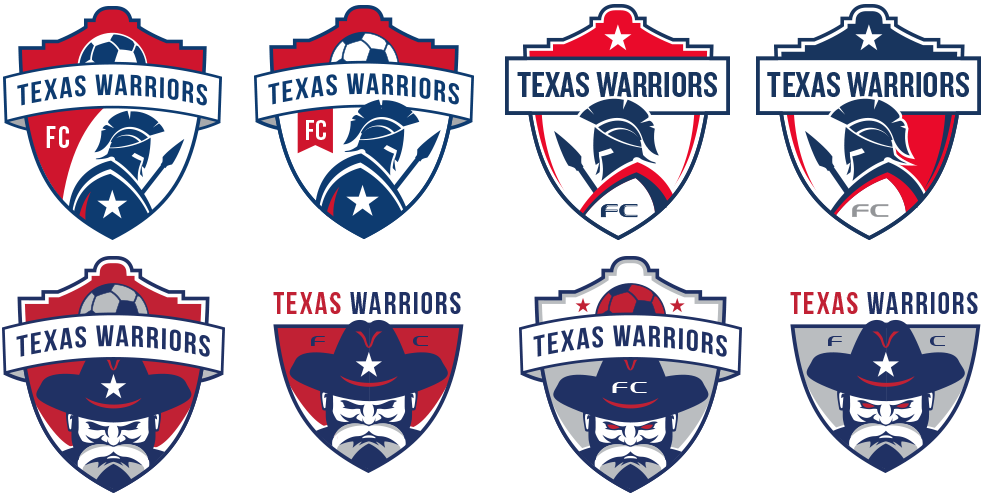 texas warriors soccer badge design