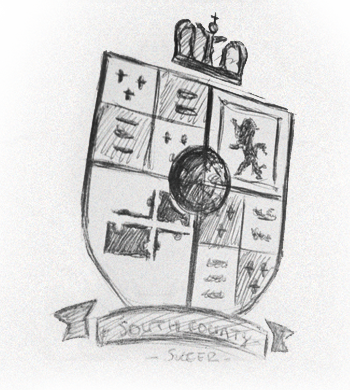 south county soccer crest sketch